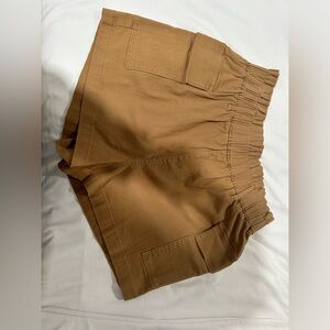 tinseltown tan high waisted shorts